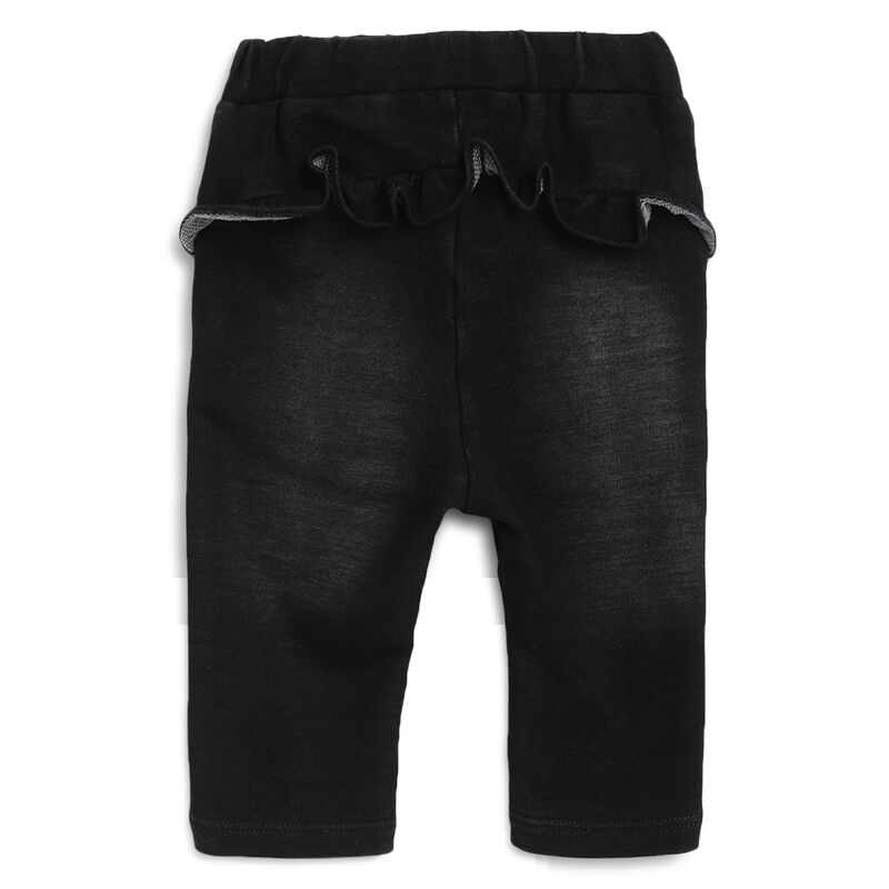 Girls Dark Grey Stretch French Terry Long Trouser image number 1